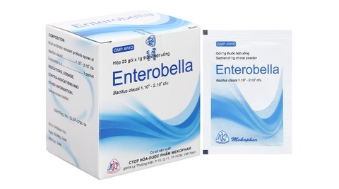 Bột men vi sinh Enterobella trị và phòng rối loạn vi sinh đường ruột (25 gói x 1g)