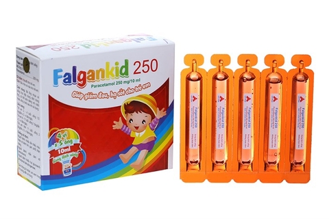 Dung dịch uống giảm đau hạ sốt cho trẻ Falgankid 250mg 20 ống