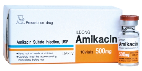 Amikacin 500mg Hộp 10 lọ Hàn Quốc - SH