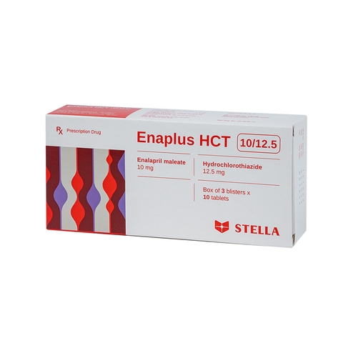 Enaplus HCT 10/12.5 điều trị tăng huyết áp hộp 3 vỉ x 10 viên nén Stella