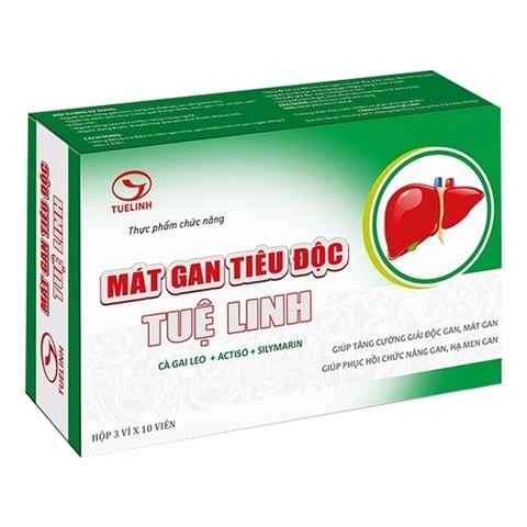 MÁT GAN TIÊU ĐỘC TUỆ LINH  HỘP 3 VỈ X 10 VIÊN