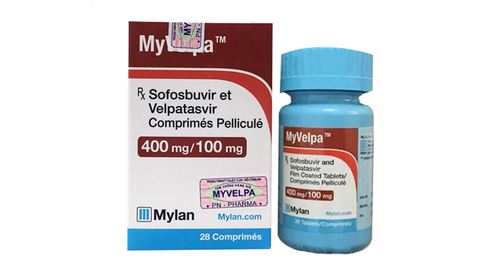 Myvelpa 400mg/100mg điều trị viêm gan C mạn tính chai 28 viên