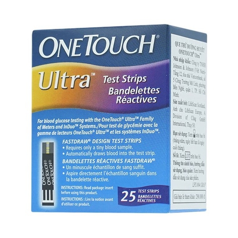 Que Thử Đường Huyết One Touch Ultra - Hộp 25 que