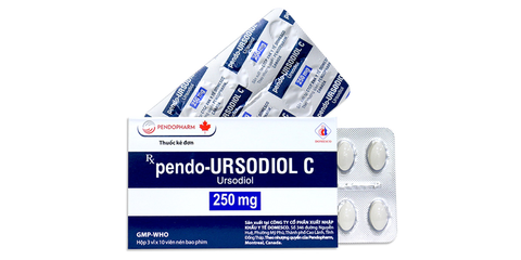 Viên nén Pendo-Ursodiol C 250mg điều trị xơ gan mật nguyên phát (3 vỉ x 10 viên)
