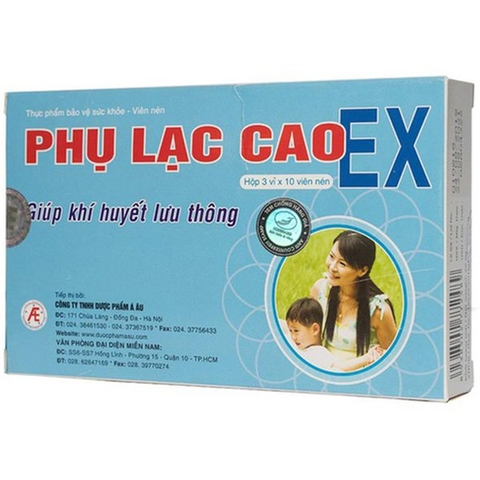 Viên Uống Điều Trị Hiệu Quả Đau Bụng Kinh Phụ Lạc Cao Ex 30 Viên