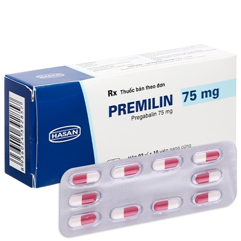 Premilin 75mg trị động kinh, đau dây thần kinh (3 vỉ x 10 viên)
