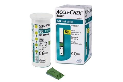 Que thử đường huyết Accu-Chek Active hộp 50 que