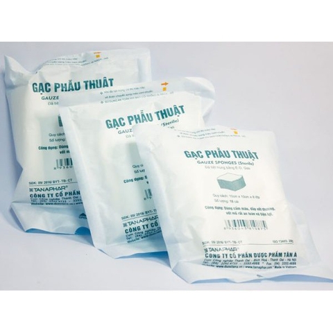 Gạc y tế phẫu thuật 10cm x 10cm x 8 lớp