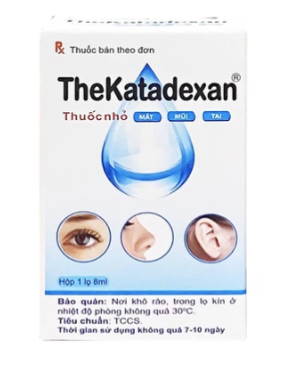 Thuốc nhỏ mắt mũi tai TheKatadexan dùng cho viêm kết mạc, giác mạc, viêm mũi, viêm tai ngoài (8ml)