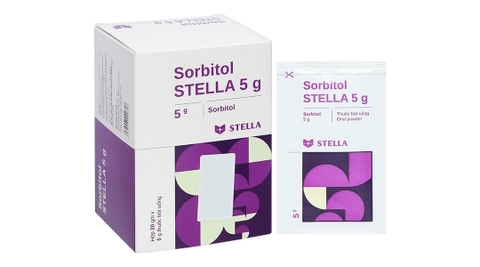 Thuốc bột Sorbitol Stella 5g trị triệu chứng khó tiêu và táo bón (20 gói x 5g)