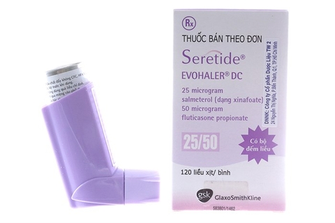 Thuốc xịt điều trị hen Seretide Evohaler DC 25/50mcg