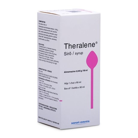 Siro điều trị mất ngủ và các triệu chứng dị ứng Theralene
