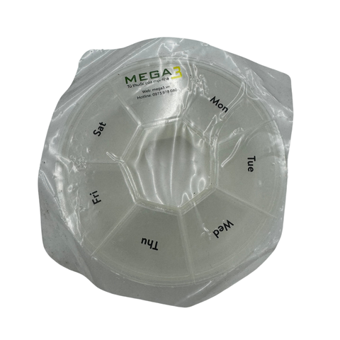 Hộp chia thuốc tròn 7 ô MEGA3