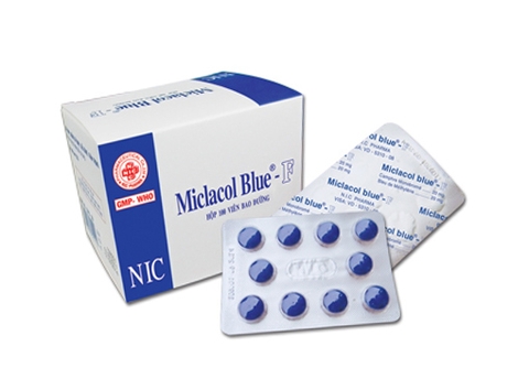 Thuốc đặc trị viêm đường tiết niệu MICLACOL BLUE - F hộp 100 viên
