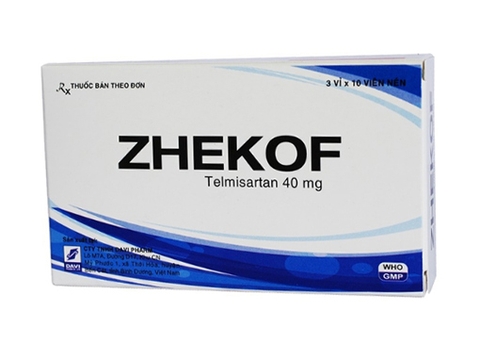 Thuốc Zhekof 40mg DaviPharm điều trị tăng huyết áp, dự phòng biến cố tim mạch (3 vỉ x 10 viên)