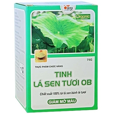 Tinh Lá Sen Tươi Giảm Mỡ Máu Ob 75G