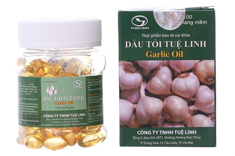 Viên uống giúp kiểm soát mỡ máu Garlic Oil Tuệ Linh 100 viên