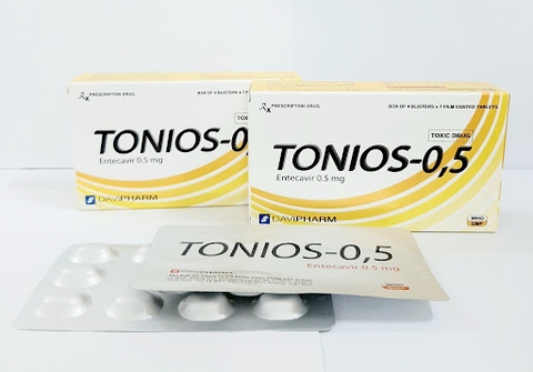 Tonios 0.5mg Davipharm, Hộp 4 vỉ x 7 viên