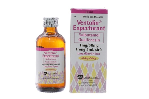 Siro long đờm, trị hen Ventolin Expectorant 60ml