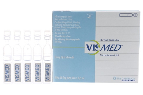 Thuốc nhỏ mắt trị khô mắt Vismed 0.18%