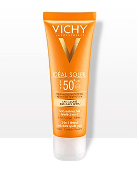 Kem chống nắng ngăn sạm da, giảm thâm nám không gây nhờn rít Vichy SPF50+  IDEAL SOLEIL ANTI-DARK SPOTS