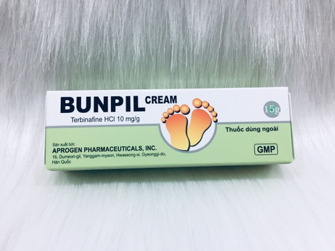 Kem bôi ngoài da Bunpil 10mg Aprogen điều trị nấm da, lang ben (15g)
