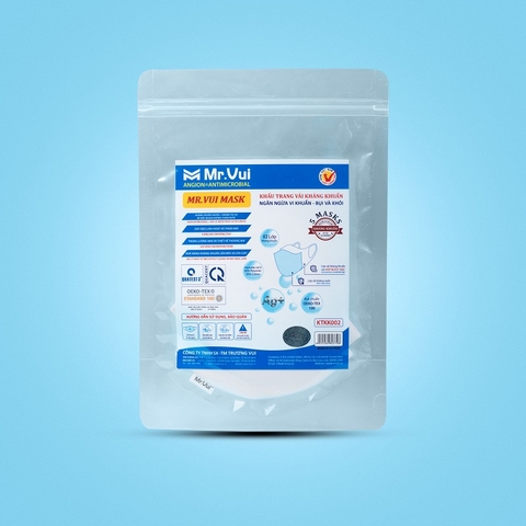 KHẨU TRANG 2 LỚP VẢI KHÁNG KHUẨN KTKK002