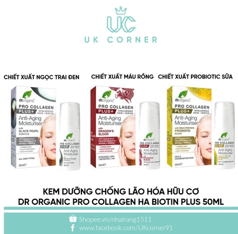 Kem dưỡng chống lão hóa Dr Organic Pro Collagen 50ml