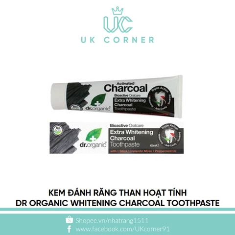 Dr Organic Charcoal Toothpaste 100ml