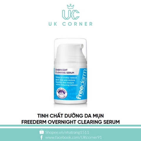 Tinh chất dưỡng da mụn ban đêm Freederm Overnight Clearing Serum 50ml