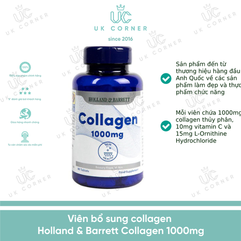 Holland & Barrett Collagen 1000mg 90 Tablets