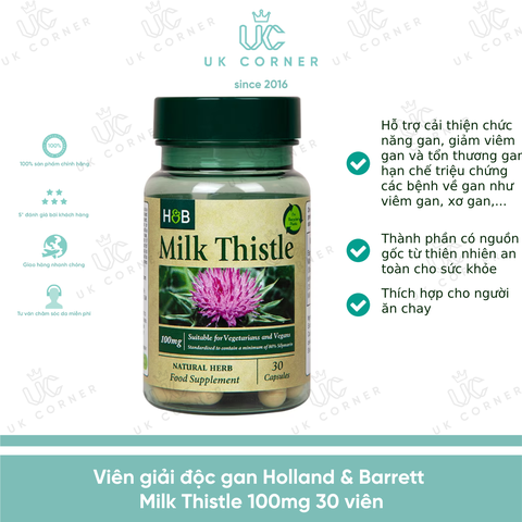 Holland & Barrett Milk Thistle 100mg