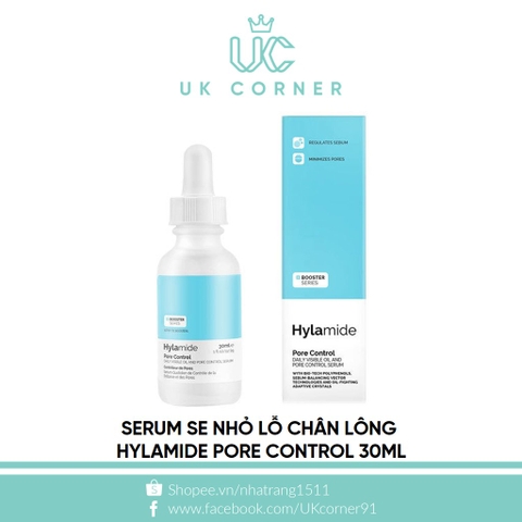 Serum se nhỏ lỗ chân lông Hylamide Pore Control Daily Visible Oil And Pore Control Serum 30ml