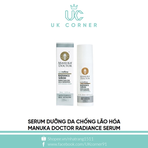 Serum đẹp da chống lão hóa Manuka Doctor Radiance Serum