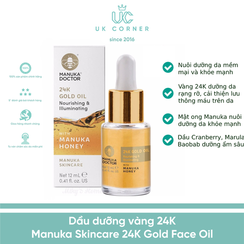 Manuka Doctor 24K Gold Face Oil 12ml