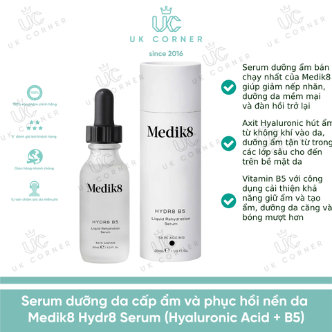 Tinh chất / Serum dưỡng da cấp ẩm và phục hồi nền da Medik8 Hydr8 Serum