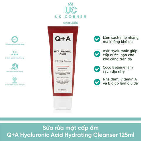 Q+A Hyaluronic Acid Gel Cleanser 125ml