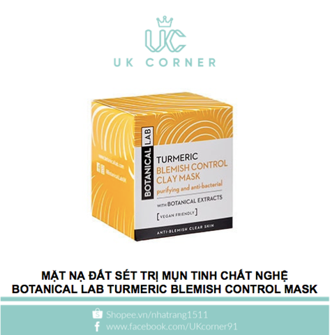 Botanical Lab Turmeric Blemish Control Clay Mask 100ml