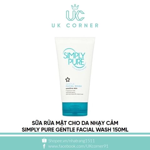 Sữa rửa mặt cho da nhạy cảm Simply Pure Face Wash 150ml