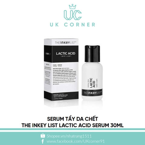 Serum tẩy da chết The Inkey List Lactic Acid Serum