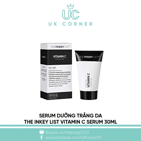 Serum dưỡng trắng da The Inkey List Vitamin C serum