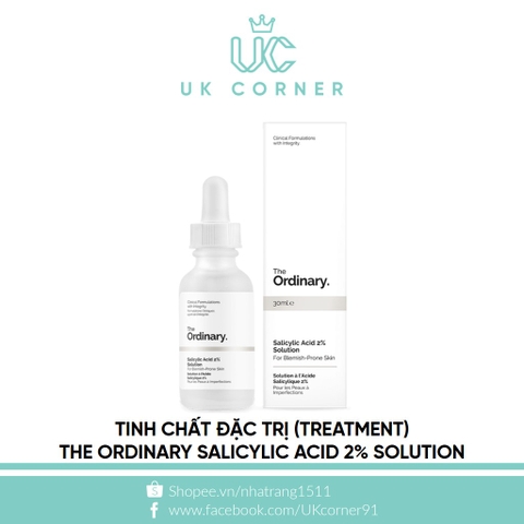 Tinh chất đặc trị The Ordinary Salicylic Acid 2% Solution 30ml