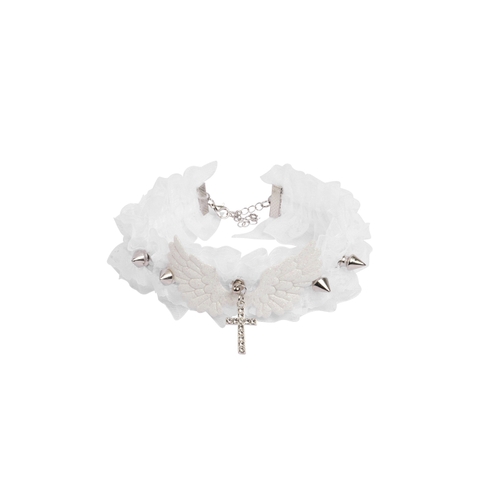 Vòng Cổ Choker Lưới Ren Thánh Giá Wings