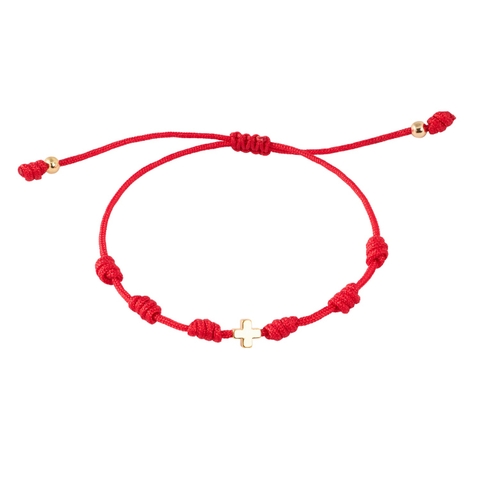 Lắc Tay Dây Rút Đỏ Mặt Chữ Thập