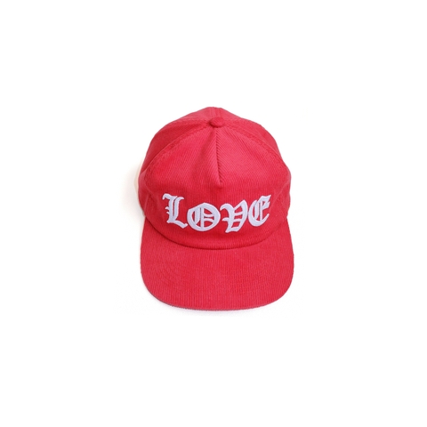Nón Love Vải Corduroy Chữ Thêu Gothic