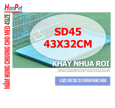 HP- Mâm hứng chuồng- Khay hứng chất thải thú cưng dạng khay vệ sinh chó mèo 4 kích thước