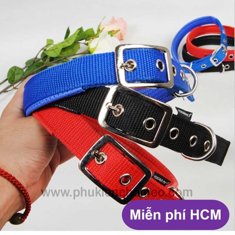 HP>129k -Vòng cổ đệm-Vòng cổ chó Size XL (3.0x60cm) thích hợp chó 15-30kg (màu ngẫu nhiên)