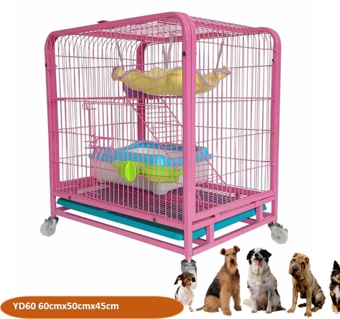 Lồng nuôi chó sơn tĩnh điện - Lồng YD 4 size (Nan vuông dày / nan ống )  MÀU NGẪU NHIÊN chuồng chó /-HP10197TC