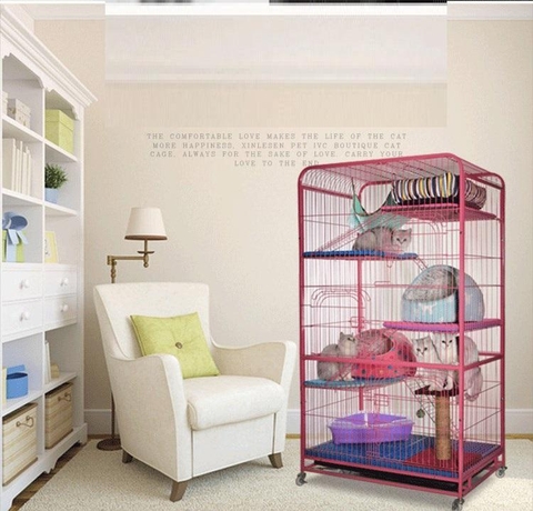 HP - CAT VILLA M8 - Biệt thự mèo 3 tầng (M8) KT Size lớn  130x78x53cm Màu ngẫu nhiên- Chuồng lồng nuôi mèo M8 / nhà mèo / lồng mèo