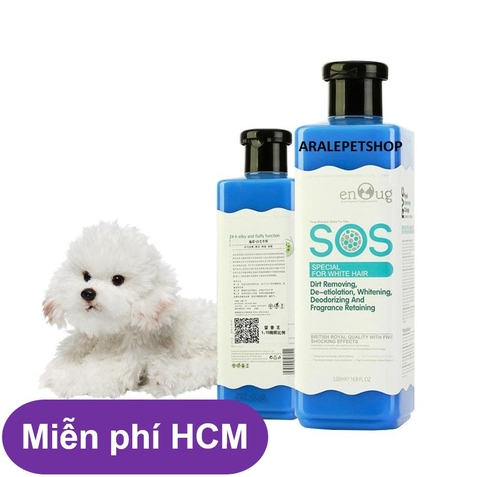 HP-Sữa Tắm SOS xanh dương - 530ml - cho chó mèo lông trắng ( 366c)-HP10781TC khử mùi, diệt khuẩn giữ ẩm cho da lưu hương thơm lâu